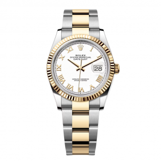 【Super Clone】RLX  Datejust 36mm 126233 White Dial Oyster Bracelet Watch