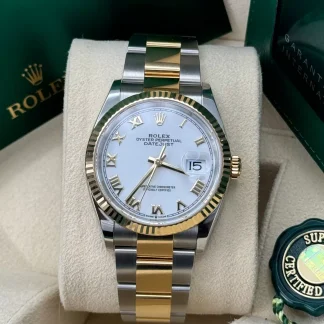 【Super Clone】RLX  Datejust 36mm 126233 White Dial Oyster Bracelet Watch