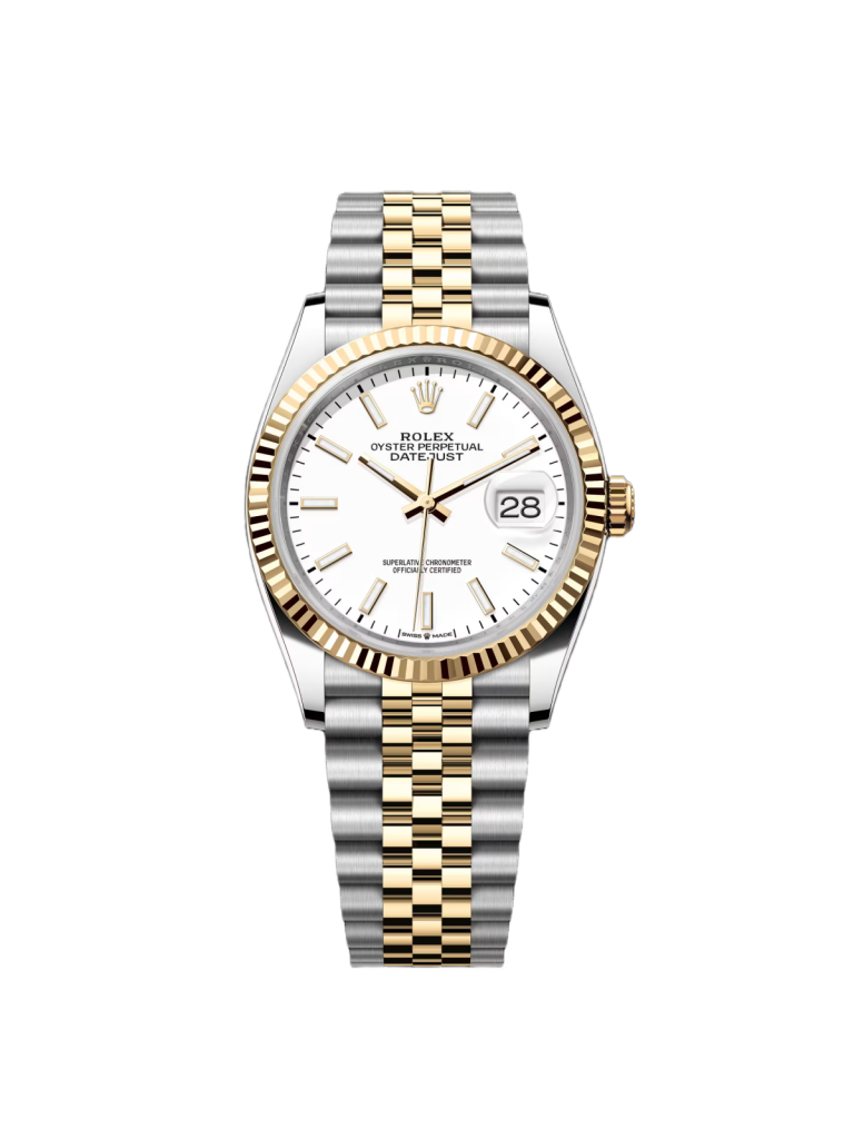 【Super Clone】RLX  Datejust 36mm 126233 White Index Dial Two-Tone Jubilee Bracelet Watch