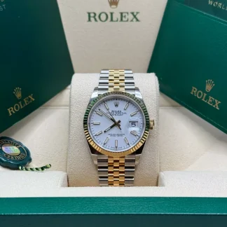 【Super Clone】RLX  Datejust 36mm 126233 White Index Dial Two-Tone Jubilee Bracelet Watch