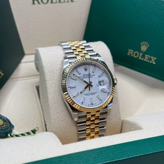 【Super Clone】RLX  Datejust 36mm 126233 White Index Dial Two-Tone Jubilee Bracelet Watch
