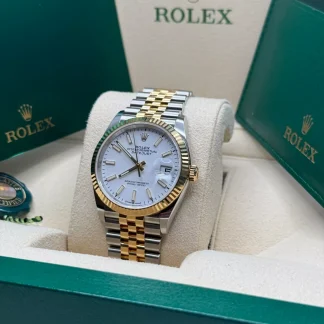 【Super Clone】RLX  Datejust 36mm 126233 White Index Dial Two-Tone Jubilee Bracelet Watch