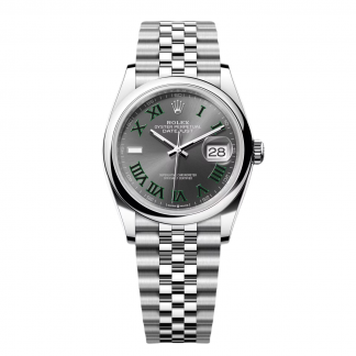 【Super Clone】RLX  Datejust 36mm 126200 Oyster Perpetual Wimbledon Dial Jubilee Stainless Steel