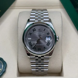 【Super Clone】RLX  Datejust 36mm 126200 Oyster Perpetual Wimbledon Dial Jubilee Stainless Steel