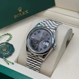 【Super Clone】RLX  Datejust 36mm 126200 Oyster Perpetual Wimbledon Dial Jubilee Stainless Steel