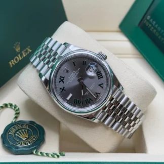【Super Clone】RLX  Datejust 36mm 126200 Oyster Perpetual Wimbledon Dial Jubilee Stainless Steel