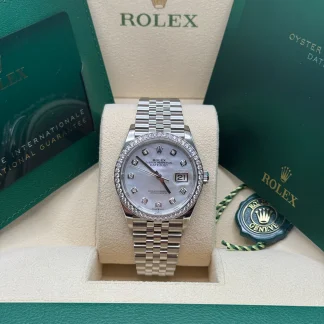【Super Clone】RLX  Datejust 36mm 126284 Mother-of-Pearl Dial Oyster Bracelet