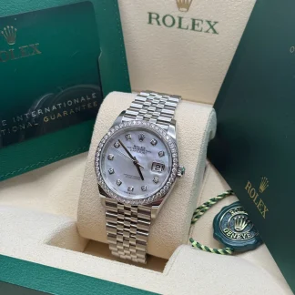 【Super Clone】RLX  Datejust 36mm 126284 Mother-of-Pearl Dial Oyster Bracelet