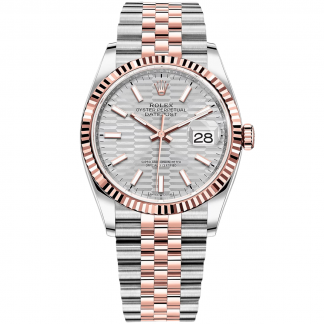 【Super Clone】RLX  Datejust 36mm 126231 Silver Fluted Motif Dial Jubilee Bracelet