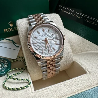 【Super Clone】RLX  Datejust 36mm 126231 Silver Fluted Motif Dial Jubilee Bracelet
