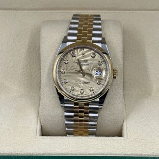 【Super Clone】RLX  Datejust 36mm 126203 Golden Fluted Dial Domed Bezel Oyster Bracelet