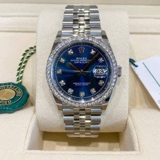 【Super Clone】RLX  Datejust 36mm 126284 Bright Blue Dial Jubilee Bracelet