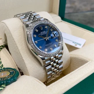 【Super Clone】RLX  Datejust 36mm 126284 Bright Blue Dial Jubilee Bracelet