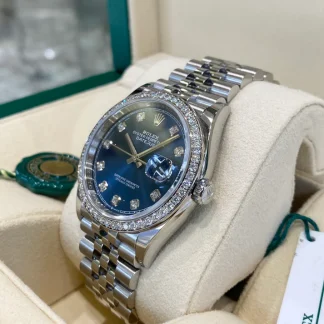 【Super Clone】RLX  Datejust 36mm 126284 Bright Blue Dial Jubilee Bracelet