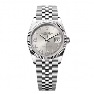 【Super Clone】RLX  Datejust 36mm 126234 White Roman Dial Oyster Stainless Steel Mens