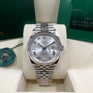 【Super Clone】RLX  Datejust 36mm 126234 White Roman Dial Oyster Stainless Steel Mens