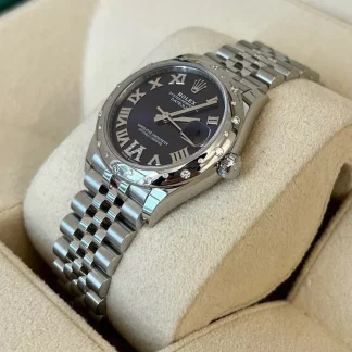 【Super Clone】RLX Datejust m278344-0027/0028 Aubergine Diamond Dial 31mm Oyster