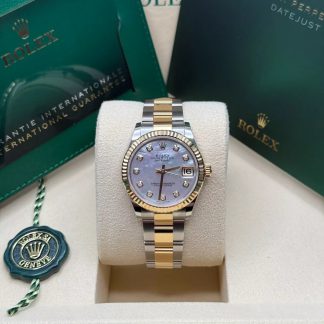 【Super Clone】RLX Datejust m278273-0027/0028 31mm White Mother-of-Pearl Dial Stainless Steel and Yellow Gold Oyster Watch