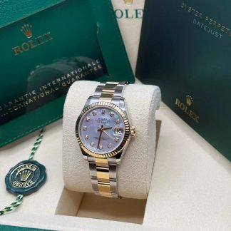 【Super Clone】RLX Datejust m278273-0027/0028 31mm White Mother-of-Pearl Dial Stainless Steel and Yellow Gold Oyster Watch