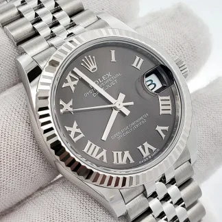 【Super Clone】RLX Datejust m278274-0021/0022 Dark Grey Roman 31mm Dial Oyster Watch