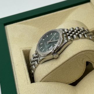 【Super Clone】RLX Datejust m278344-0019/0020 Mint Green Dial 31mm Domed Diamond Oyster Watch