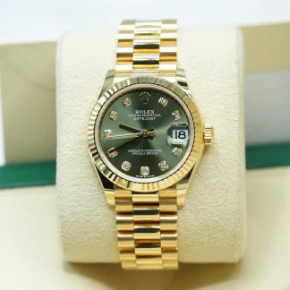 【Super Clone】RLX Datejust m278278-0011 Olive Green 31mm Dial President Bracelet Watch
