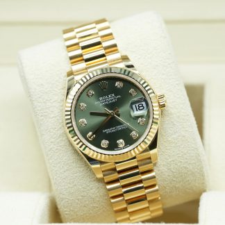 【Super Clone】RLX Datejust m278278-0011 Olive Green 31mm Dial President Bracelet Watch