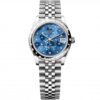 【Super Clone】RLX Datejust m278344-0037/0038 Blue Floral Motif Dial 31mm Oyster