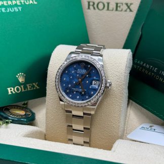 【Super Clone】RLX Datejust m278384RBR-0039/0040 Azzurro Blue 31mm Dial Oyster Watch