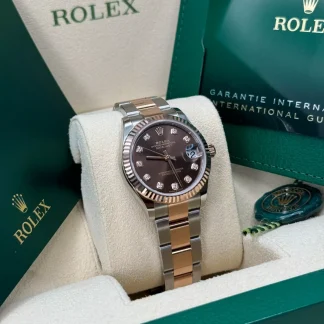 【Super Clone】RLX Datejust m278271-0027/0028 Chocolate 31mm Dial Oyster Bracelet Watch