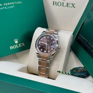 【Super Clone】RLX Datejust m278271-0027/0028 Chocolate 31mm Dial Oyster Bracelet Watch