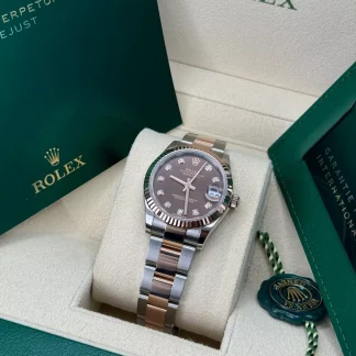 【Super Clone】RLX Datejust m278271-0027/0028 Chocolate 31mm Dial Oyster Bracelet Watch