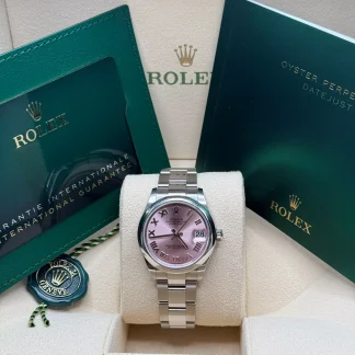 【Super Clone】RLX Datejust m278240-0013/0014 31mm Pink Roman Domed Bezel Oyster Oystersteel