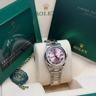 【Super Clone】RLX Datejust m278240-0013/0014 31mm Pink Roman Domed Bezel Oyster Oystersteel