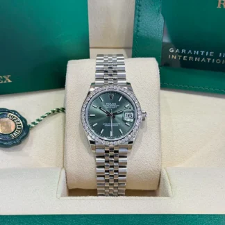【Super Clone】RLX Datejust m278384RBR-0021/0022 Mint Green 31mm Dial Oyster Watch