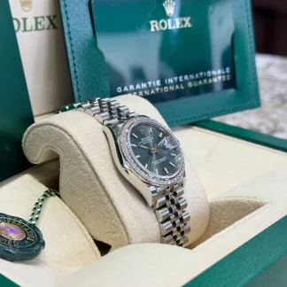 【Super Clone】RLX Datejust m278384RBR-0021/0022 Mint Green 31mm Dial Oyster Watch