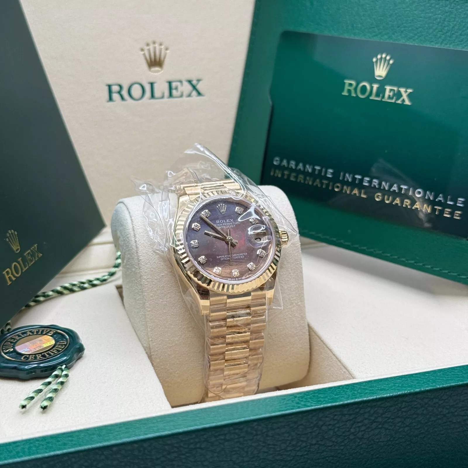 【Super Clone】RLX Datejust m278278-0038 Black Mother-of-Pearl 31mm Dial President Bracelet Watch
