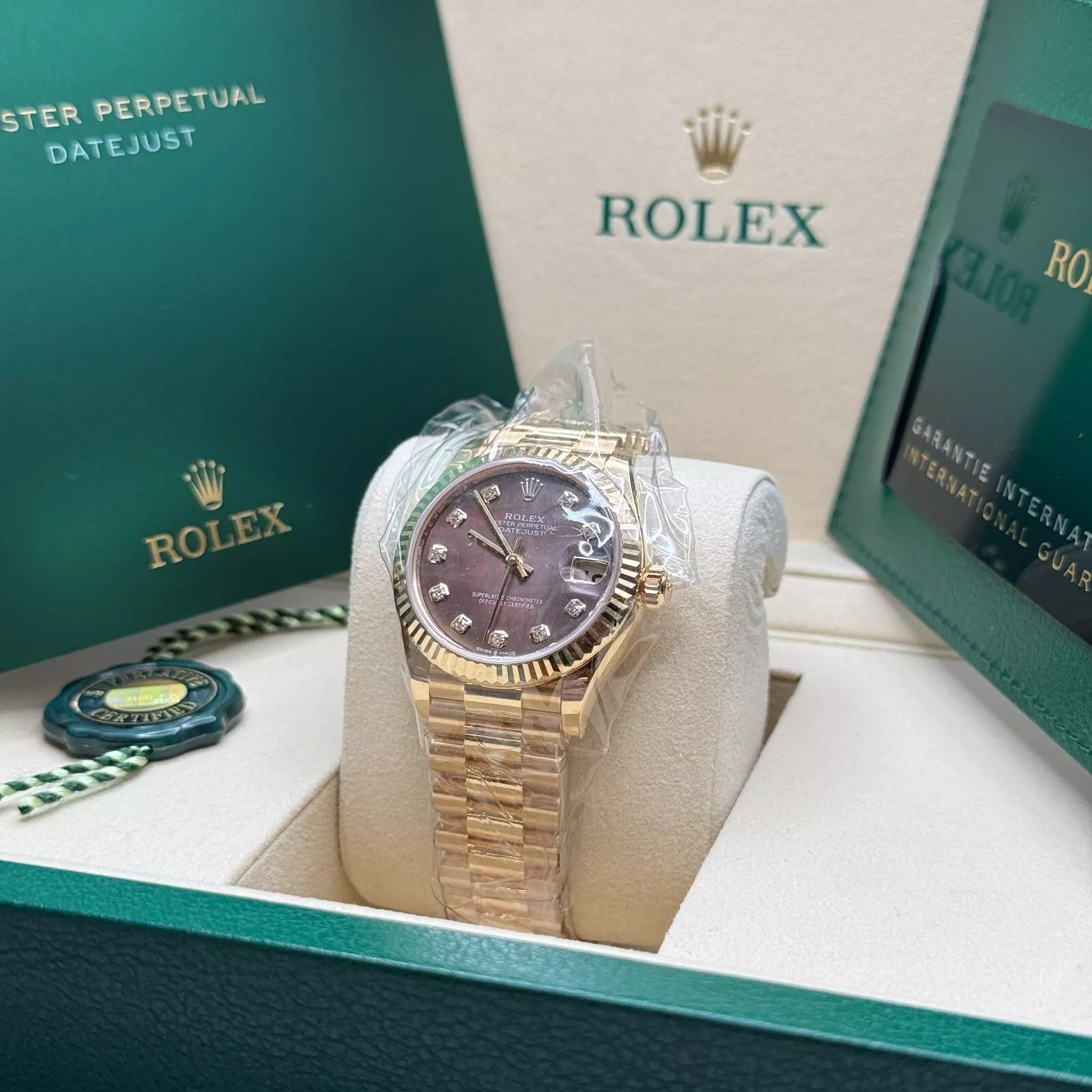 【Super Clone】RLX Datejust m278278-0038 Black Mother-of-Pearl 31mm Dial President Bracelet Watch