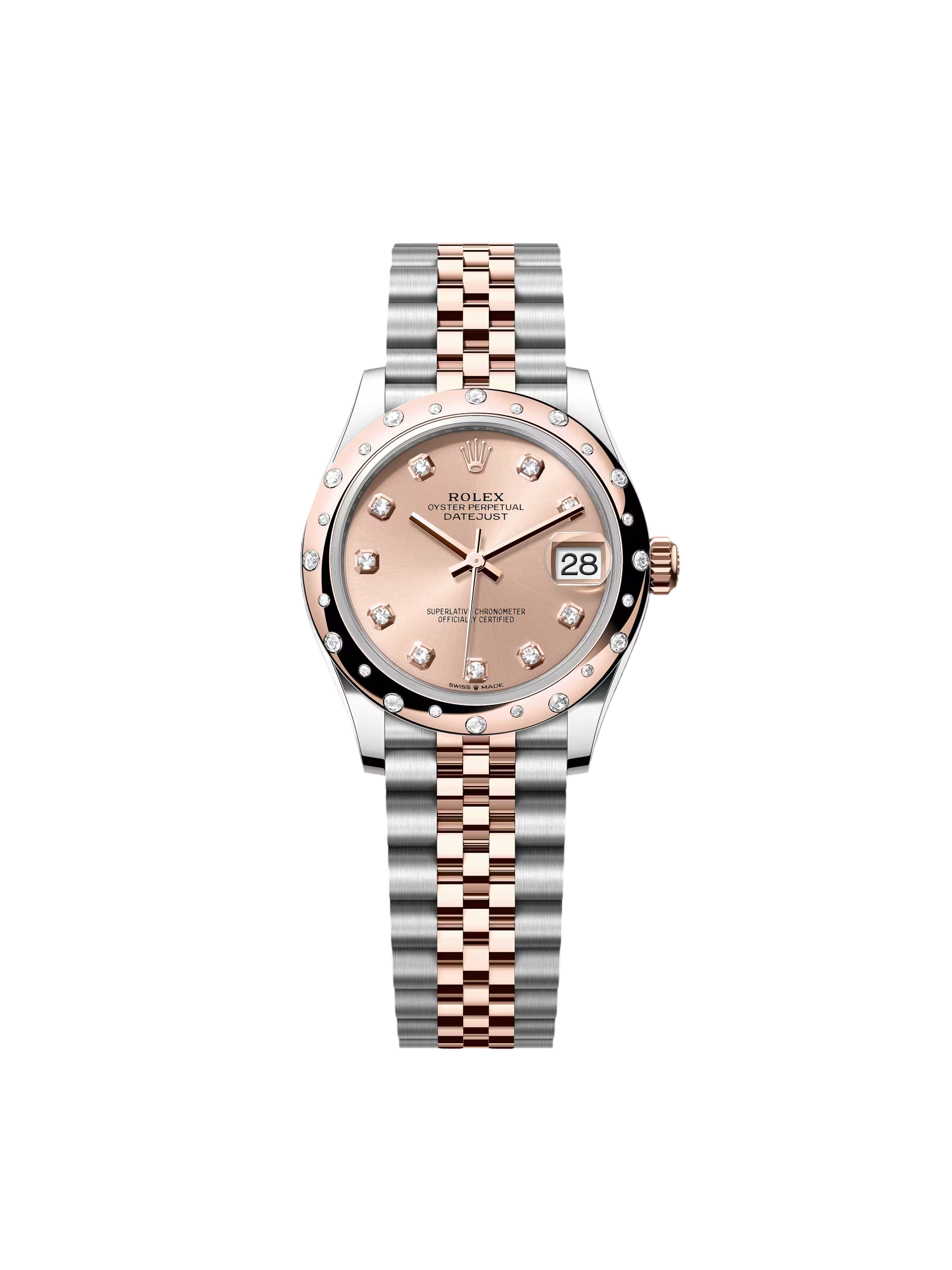 【Super Clone】RLX Datejust m278341-0023/0024 Rosé Dial 31mm Oyster Bracelet