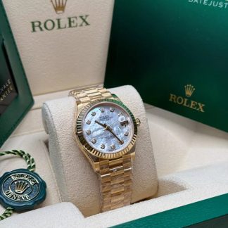 【Super Clone】RLX Datejust m278278-0010 Mother-of-Pearl 31mm Dial President Bracelet Watch