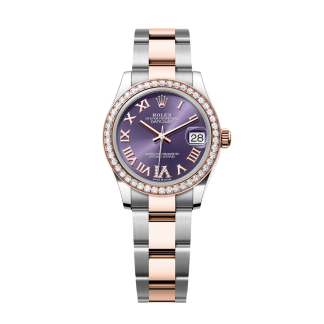 【Super Clone】RLX Datejust m278381-0015/0016 Aubergine Roman Dial 31mm Oyster Bracelet