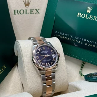 【Super Clone】RLX Datejust m278271-0019/0020 Aubergine 31mm Dial Oyster Bracelet Watch