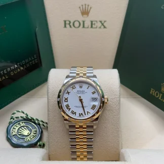 【Super Clone】RLX Datejust m278343-0001/0002 White Dial Yellow Rolesor Oyster Watch