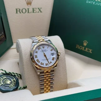 【Super Clone】RLX Datejust m278343-0001/0002 White Dial Yellow Rolesor Oyster Watch