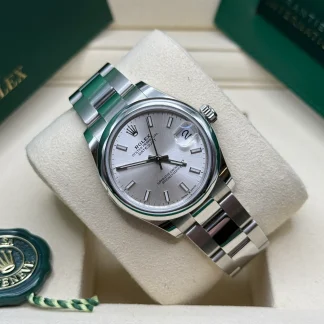 【Super Clone】RLX Datejust m278240-0005/0006 31mm  Silver Index Domed Bezel Oyster Oystersteel