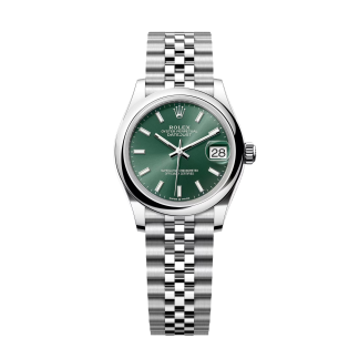 【Super Clone】RLX Datejust m278240-0011/0012 31mm Green Stick Domed Bezel Oyster Oystersteel