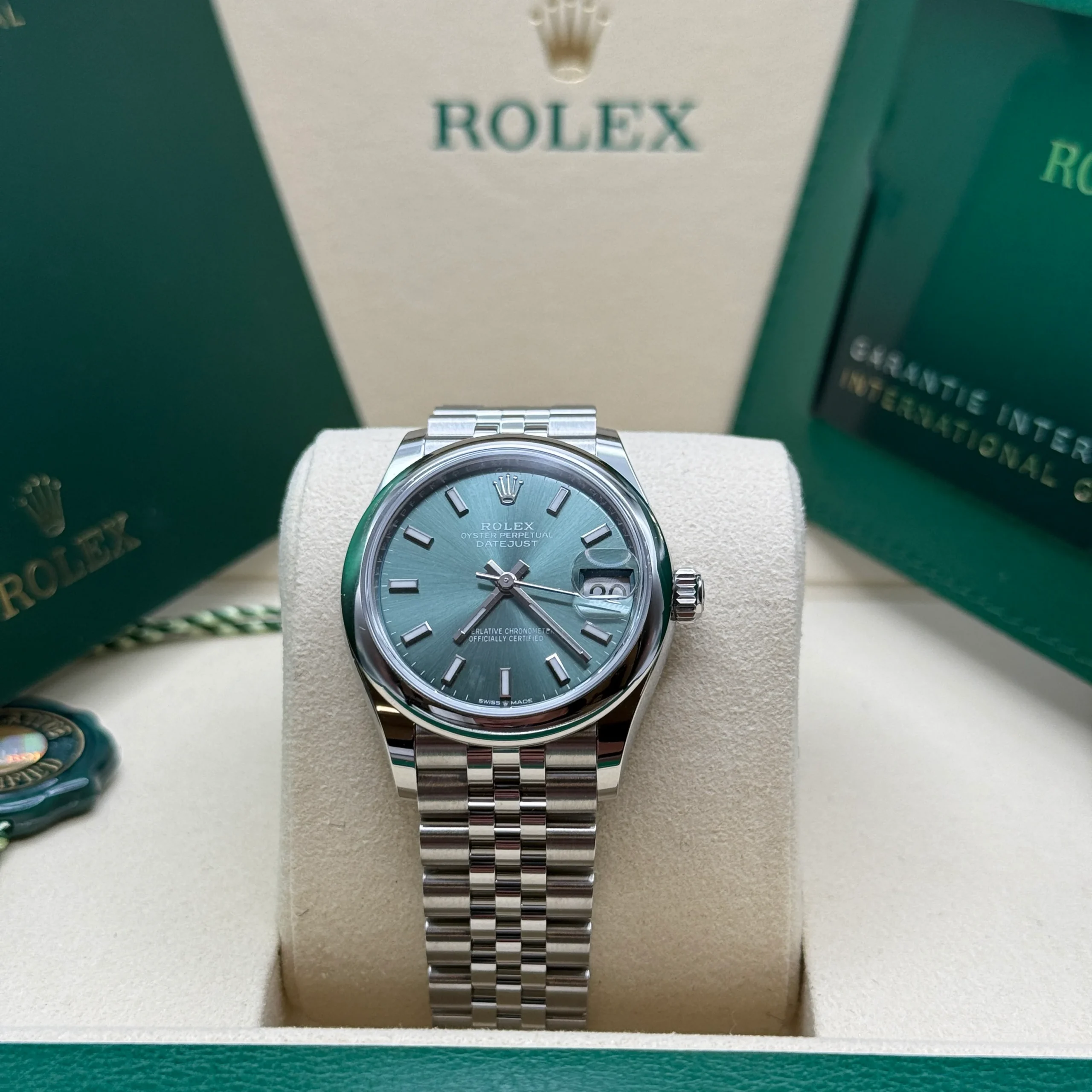 【Super Clone】RLX Datejust m278240-0011/0012 31mm Green Stick Domed Bezel Oyster Oystersteel