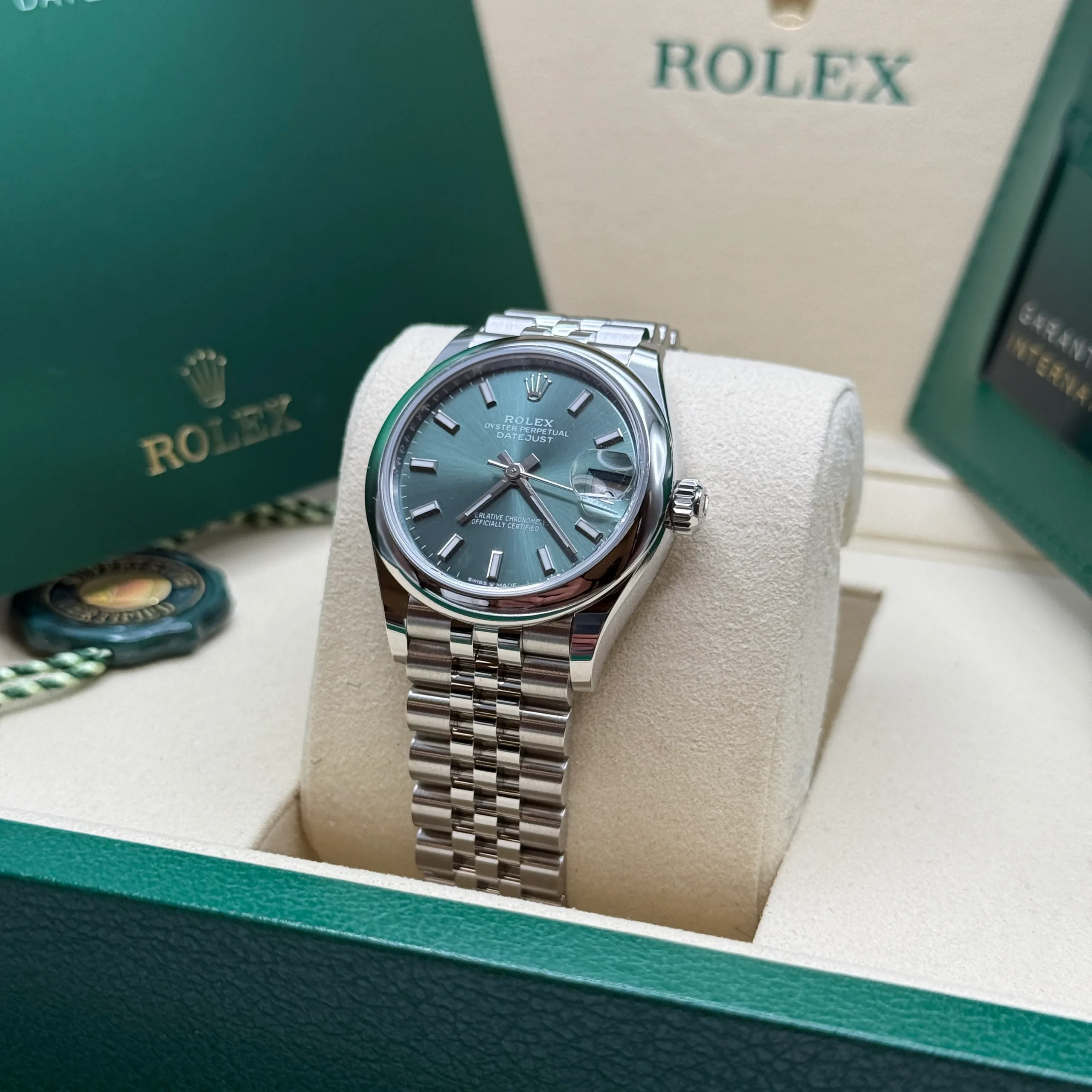 【Super Clone】RLX Datejust m278240-0011/0012 31mm Green Stick Domed Bezel Oyster Oystersteel