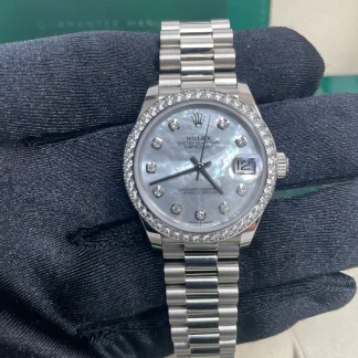 【Super Clone】RLX Datejust m278289RBR-0005 31mm Datejust Diamond Bezel MOP Dial