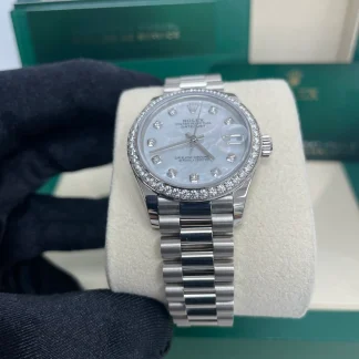 【Super Clone】RLX Datejust m278289RBR-0005 31mm Datejust Diamond Bezel MOP Dial
